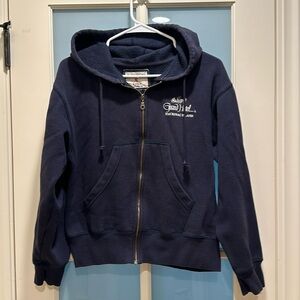 Mackinac Island Grand Hotel Navy Women’s Hooded Zip Sweatshirt Size Small